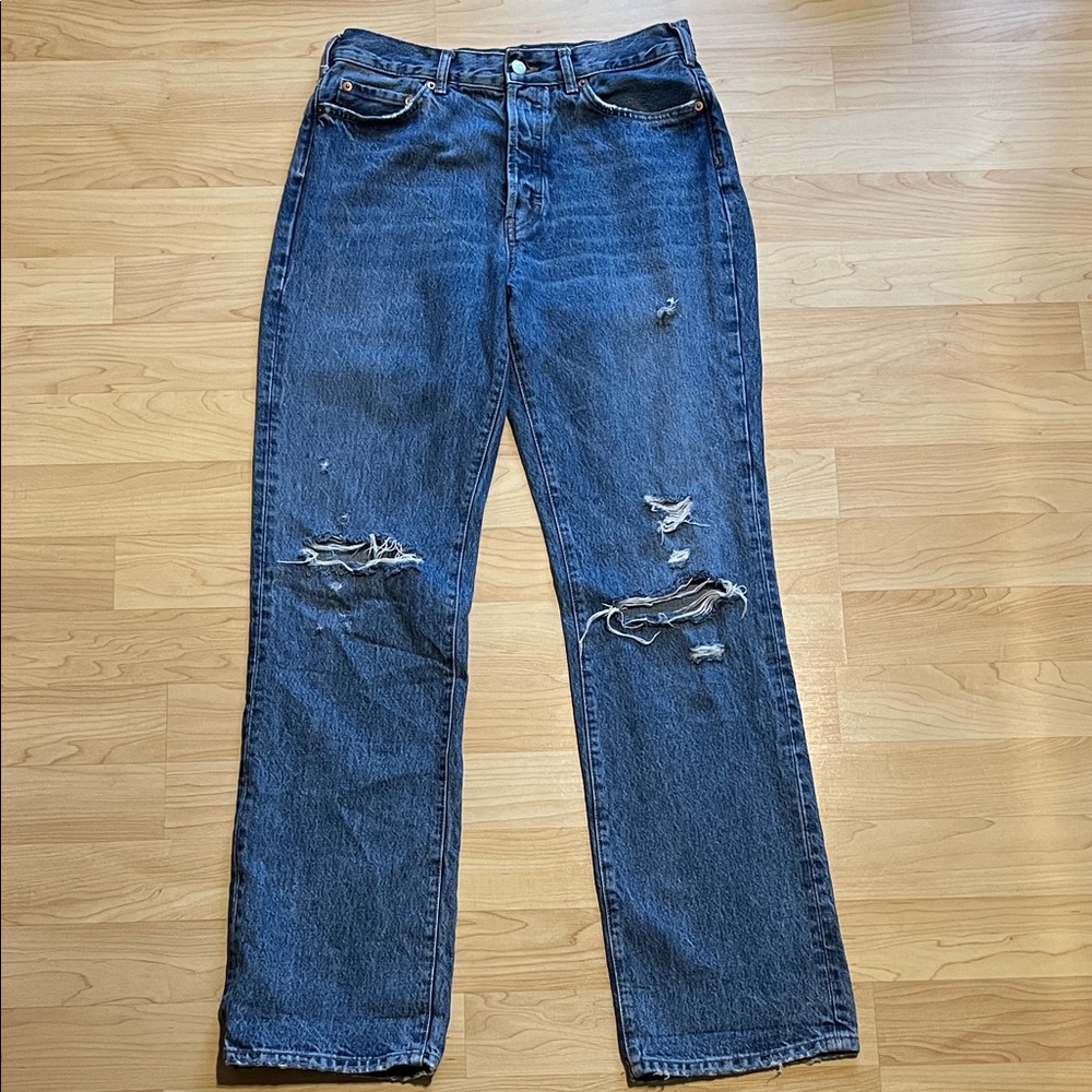 High Rise Boot Cut Jeans BDG Distressed Style Women's 29 Blue 29 x 33